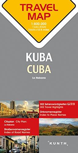 Reisekarte Kuba 1:800.000: Travel Map Cuba