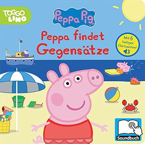 Peppa Pig - Peppa findet Gegensätze - Pappbilderbuch mit 6 integrierten Sounds - Soundbuch für Kinder ab 18 Monaten