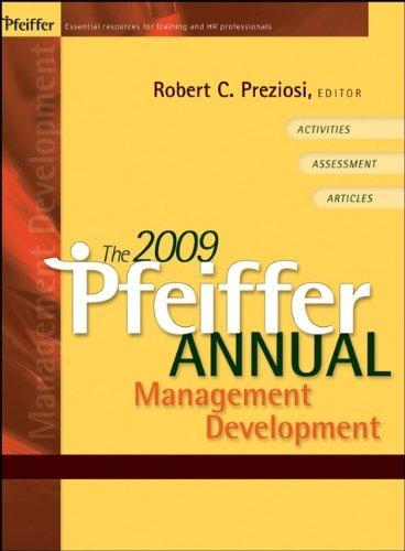 The 2009 Pfeiffer Annual: Management Development