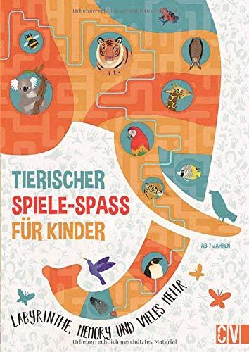 Tierischer Spiele-Spaß für Kinder. Labyrinthe, Memory und vieles mehr. Spannende Rätselaufgaben fördern spielerisch die Konzentration von Grundschulkindern. Rätsel-Spaß für Kinder von 6-12 Jahre