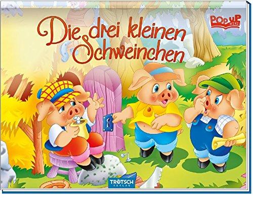 Pop-up-Mini "Die drei kleinen Schweinchen": Wattierter Einband mit Glitzer