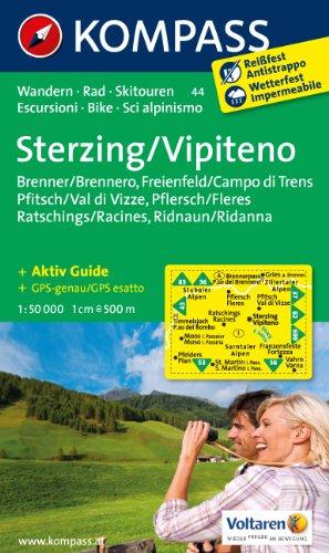 Sterzing/Vipiteno: Wanderkarte mit Aktiv Guide, Radrouten und Skitouren. GPS-genau