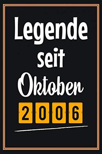 Legende seit Oktober 2006: Geschenkideen jungs mädchen geburtstag 14 jahre, Geburtstagsgeschenk für Bruder Schwester Freunde, Notizbuch a5 liniert softcover