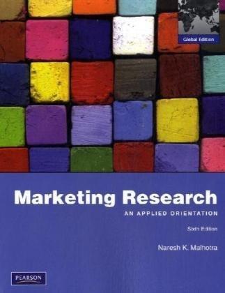 Marketing Research: An Applied Orientation