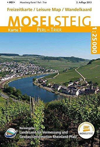 Moselsteig Karte 1 (WR): Topographische Karte 1:25 000 mit Wander- und Radwanderwegen mit dem Moselsteig von Perl bis Trier (Freizeitkarten Rheinland-Pfalz 1:15000 /1:25000)