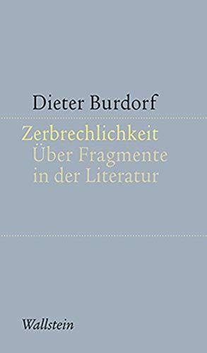 Zerbrechlichkeit: Über Fragmente in der Literatur (Kleine Schriften zur literarischen Ästhetik und Hermeneutik)