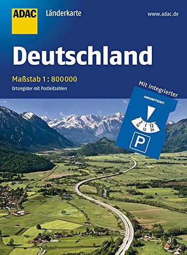 ADAC Länderkarte Deutschland 1:800 000 mit Parkscheibe (ADAC Länderkarten)