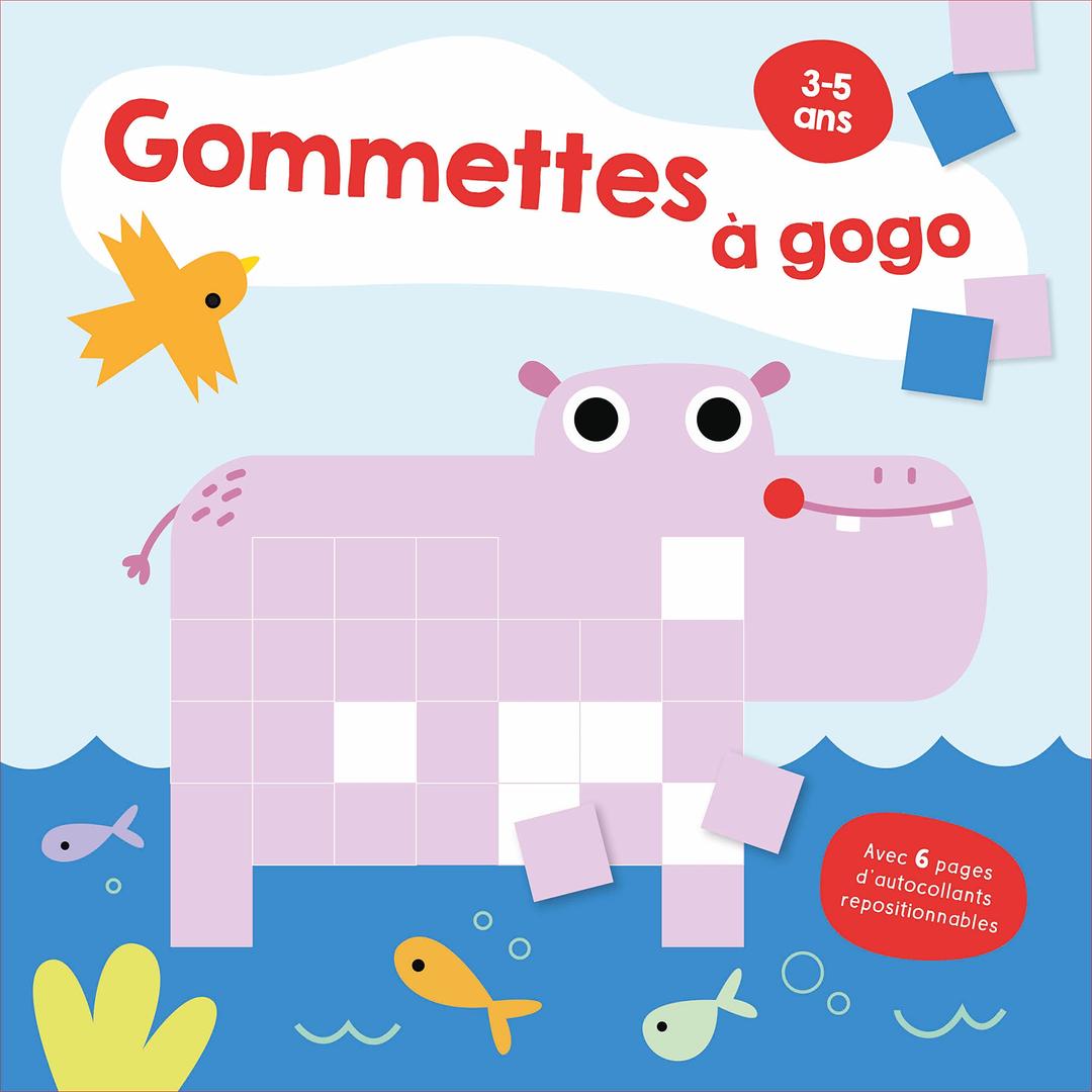 L'hippopotame : gommettes à gogo