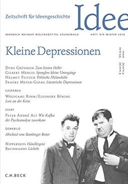 Zeitschrift für Ideengeschichte Heft X/4 Winter 2016: Kleine Depressionen