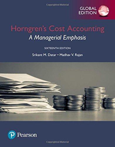 Cost Accounting, Global Edition