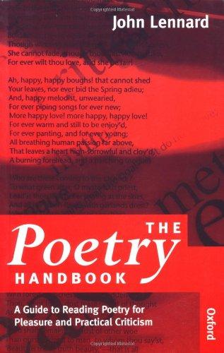 The Poetry Handbook: A Guide to Reading Poetry for Pleasure and Practical Criticism