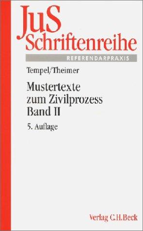 Mustertexte zum Zivilprozess 2