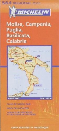 Michelin Karten, Bl.564 : Molise, Campania, Puglia, Basilicata, Calabria, französische Ausgabe (Cartes Régional)