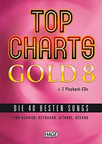 Top Charts Gold 8 + 2 CDs + Midifiles im GM/XG/XF-Format (USB-Stick): Die 40 besten Songs für Klavier, Keyboard, Gitarre und Gesang