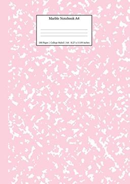 Marble Notebook A4: Pastel Pink College Ruled Journal (Pastel Stationery Notebooks a4, Band 1)