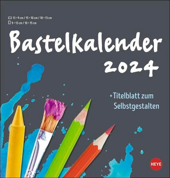 Bastelkalender anthrazit mittel 2024