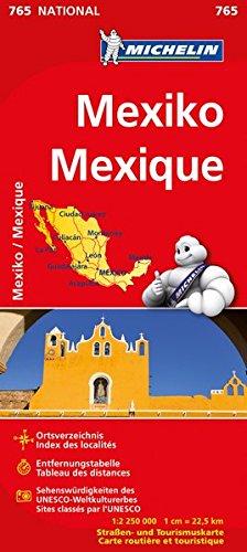 Michelin Mexiko: Straßen- und Tourismuskarte 1:1.250.000 (Michelin Nationalkarte)