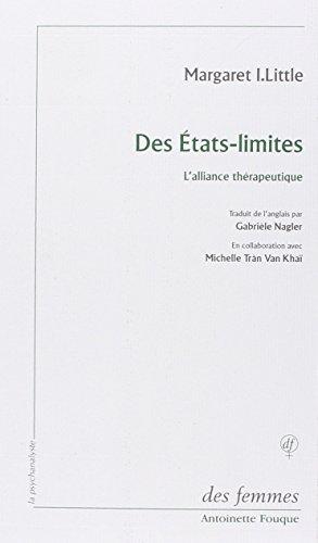 Des états-limites : l'alliance thérapeutique