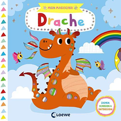 Mein magischer Drache: Ziehen, schieben & entdecken! - Pappbilderbuch mit Glitzerfolie - Buch mit Klappen ab 2 Jahre