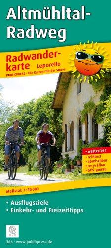 Radwanderkarte Altmühltal-Radweg: Mit Ausflugszielen, Einkehr- & Freizeittipps, wetterfest, reißfest, abwischbar, GPS-genau. 1:50000: Rothenburg ... mit Ausflugszielen, Einkehr- & Freizeittipps