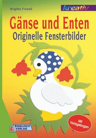 Gänse und Enten. Originelle Fensterbilder