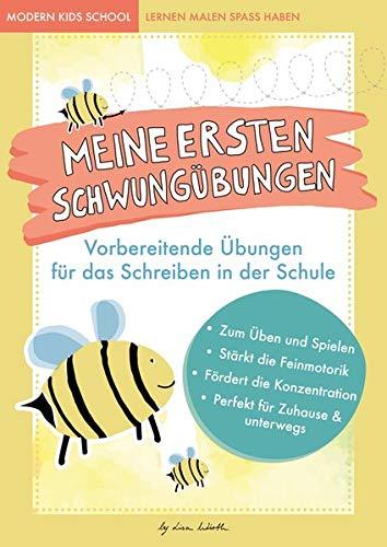 Lustige Schwungübungen - Übungsheft zur Stärkung der Feinmotorik und Konzentration: Vorbereitende Übungen für das Schreiben lernen für Kinder in der ... Übungen für Vorschule und Kindergarten