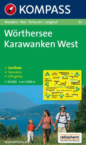 Wörthersee, Karwanken West: Wandern / Rad / Skitouren / Langlauf. Panorama, GSP-genau. 1:50.000