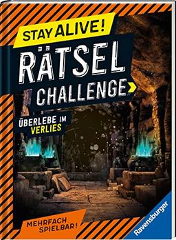 Ravensburger Stay alive! Rätsel-Challenge - Überlebe im Verlies - Rätselbuch für Gaming-Fans ab 8 Jahren