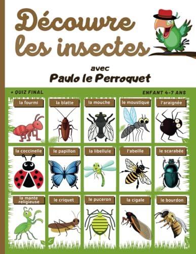 Découvre les Insectes: Apprends tout sur les Insectes avec Paulo le Perroquet. Enfant de 4 à 7 ans. Découvre les petites bêtes: la Fourmi, la Mouche, ... Couleur (Découvre... avec Paulo le Perroquet)