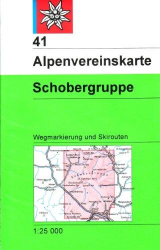 Schobergruppe: Wege und Skitouren - Topographische Karte 1:25.000