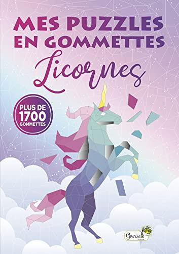 Licornes : mes puzzles en gommettes : plus de 1.700 gommettes