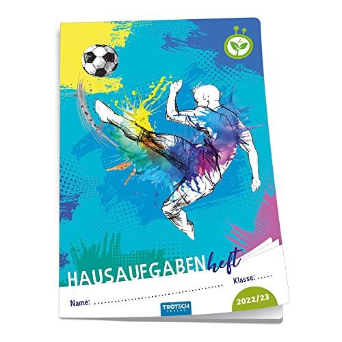 Trötsch Jahresbezogenes Hausaufgabenheft Grundschule Fussball 2022/2023: Planer Schülerkalender Hausaufgabenheft Timer für die Grundschule