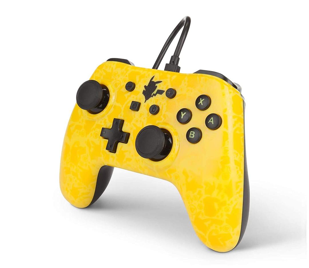 Kabelgebundener PowerA Pokémon-Controller für Nintendo Switch – Pikachu-Umriss