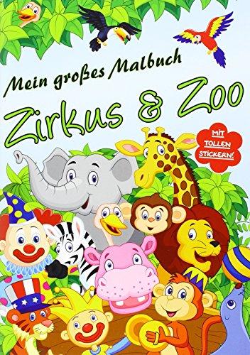 Malbuch Zirkus & Zoo mit Stickern