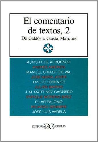 El comentario de textos, II . (LITERATURA Y SOCIEDAD. L/S., Band 7)