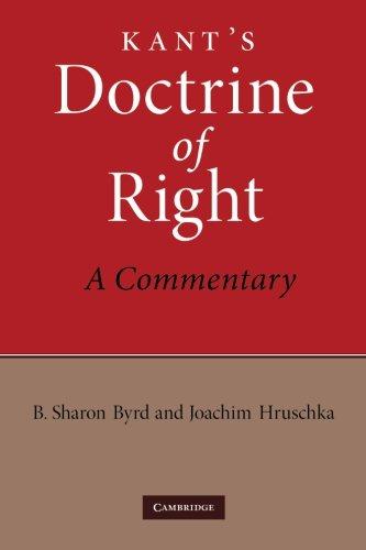 Kant's Doctrine of Right: A Commentary