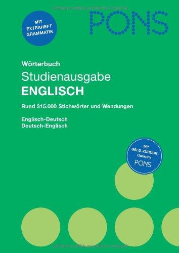 PONS Wörterbuch  Englisch: Studienausgabe. Rund 315.000 Stichwörter und Wendungen