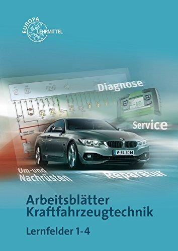 Arbeitsblätter Kraftfahrzeugtechnik Lernfelder 1-4