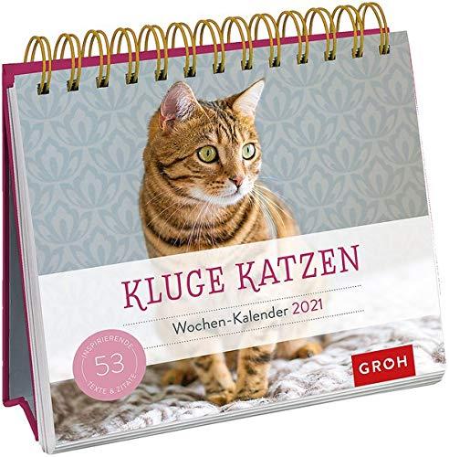 Kluge Katzen 2021: Aufstell-Kalender mit Wochenkalendarium