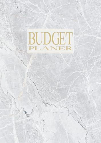 Budget Planer: XXL Budgetplaner Organizer Buch für die Budgetplanung | Geeignet als Haushaltsbuch, Finanzplaner oder Kassenbuch | Kostenbuch zum eintragen | Marmor Optik