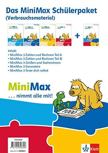 MiniMax 3: Schülerpaket (5 Hefte: Zahlen und Rechnen A, Zahlen und Rechnen B, Größen und Sachrechnen, Geometrie, Teste-dich-selbst) - Verbrauchsmaterial Klasse 3 (MiniMax. Ausgabe ab 2019)