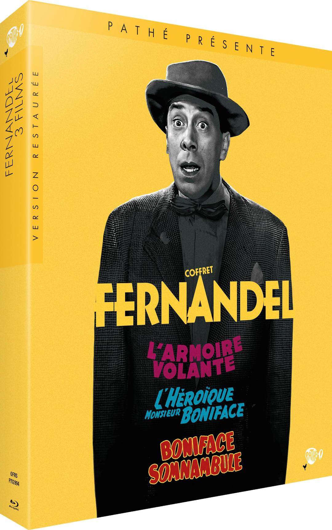 Fernandel - 3 films - l'armoire volante + l'héroïque monsieur boniface + boniface somnambule [Blu-ray] [FR Import]