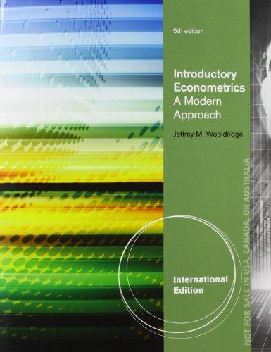 Introductory Econometrics, International Edition