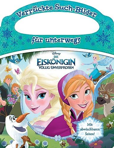 Disney Die Eiskönigin - Verrückte Such-Bilder für unterwegs - Wimmelbuch - Pappbilderbuch mit Stift und abwischbaren Seiten ab 3 Jahren