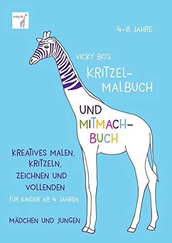 Kritzel-Malbuch und Mitmach-Buch. 4-8 Jahre