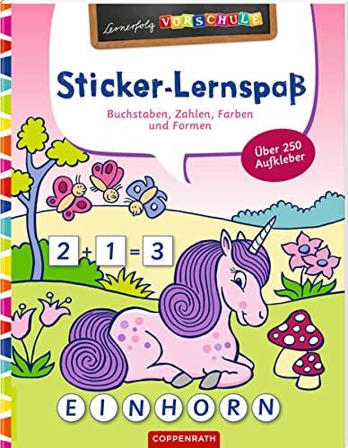 Sticker-Lernspaß (Feen & Einhörner): Buchstaben, Zahlen, Farben & Formen (Lernerfolg Vorschule)