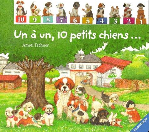 Un à un, 10 petits chiens