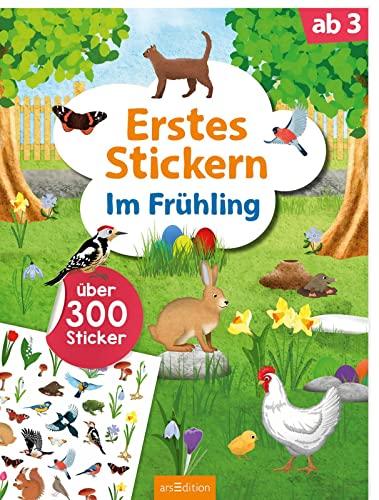 Erstes Stickern – Im Frühling: Über 300 Sticker | Erstes Stickerheft für Kindergarten-Kinder ab 3 Jahren