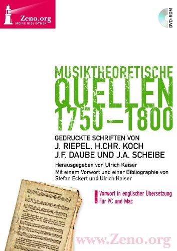 Zeno.org 015 Musiktheoretische Quellen 1750-1800 (PC+MAC-DVD)