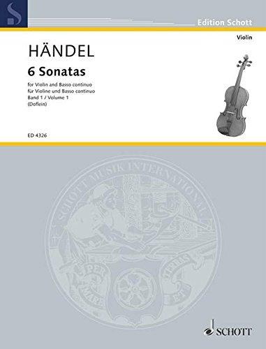 6 Sonatas: Nach dem Urtext. Band 1. Violine und Cembalo (Pianoforte), Violoncello (Viola da gamba) ad lib.. Partitur und Stimmen. (Edition Schott)